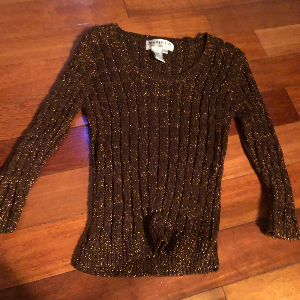 Metallic and viscose sweater